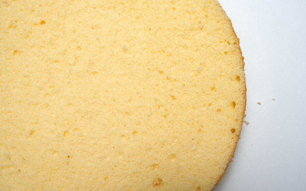 ふわふわのスポンジ断面